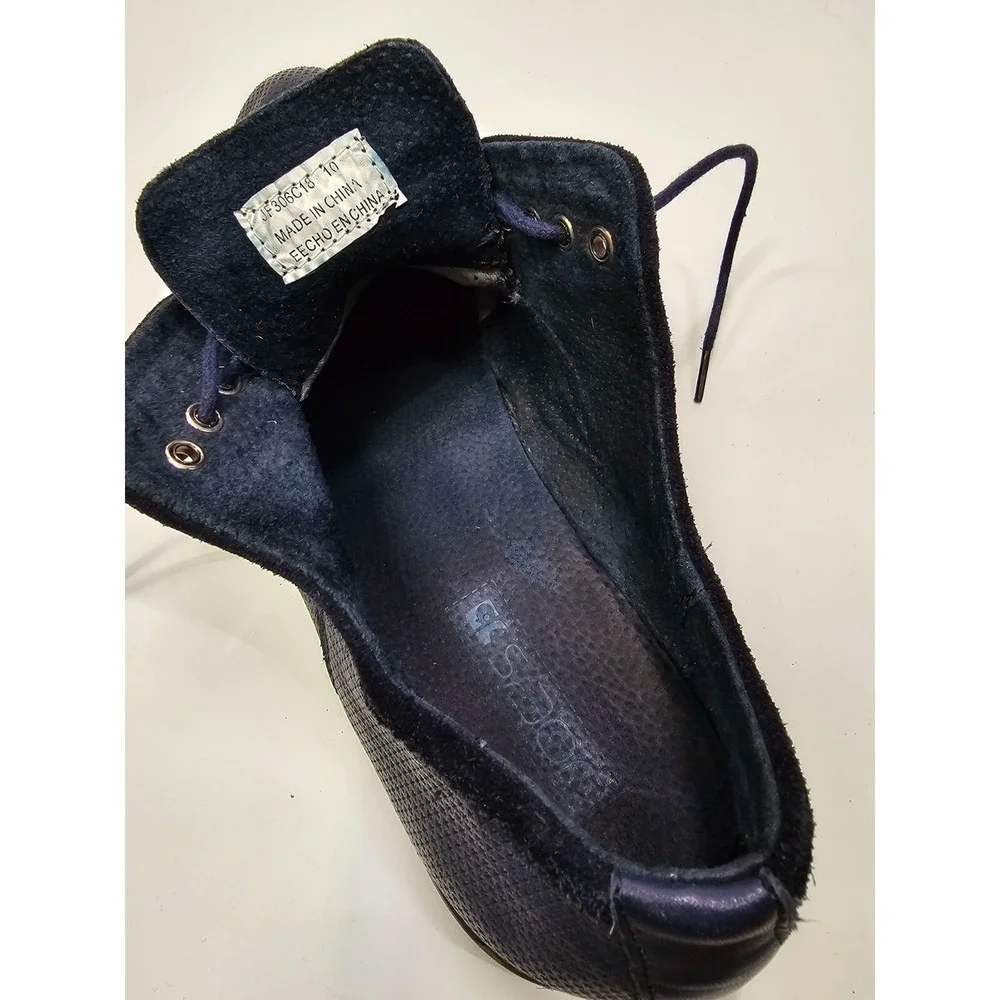 Joe Jeans Mens Navy Blue Textured Derby Shoes ‎ Size 10
